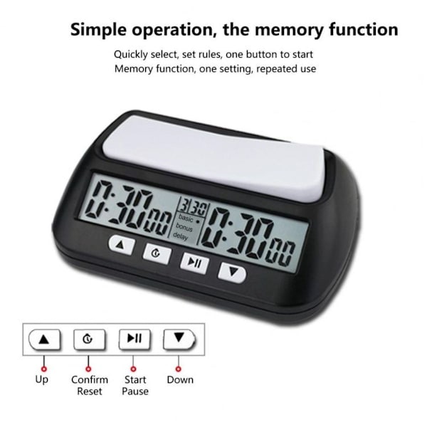 YS-902 Schacktimer Go Tävling Schackklocka (Gul Engelsk Version)