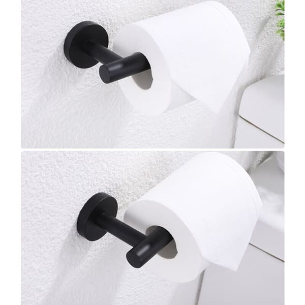 WC-paperiteline ruostumattomasta teräksestä (musta).