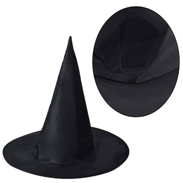 Häxhatt Halloween kostym ond häxa accessoarer svart