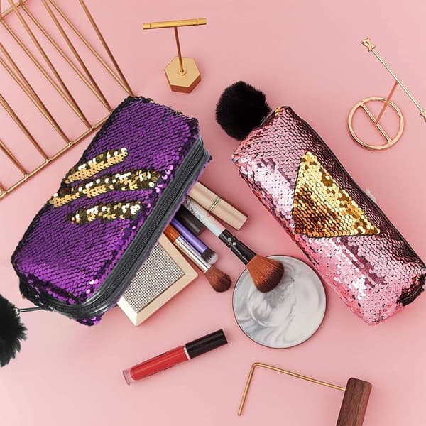 Sequin Kosmetikpung Havfrue Spiral Vendbar Sequin Form1 KLB