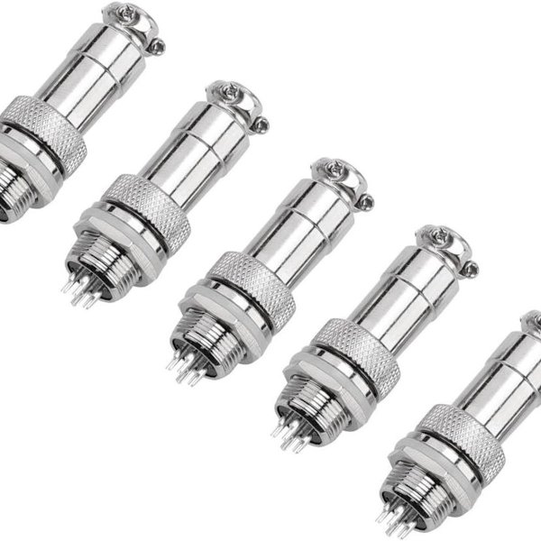 5 st GX12 Aviation Socket Hane Hona Panel Metall Aviation KLB