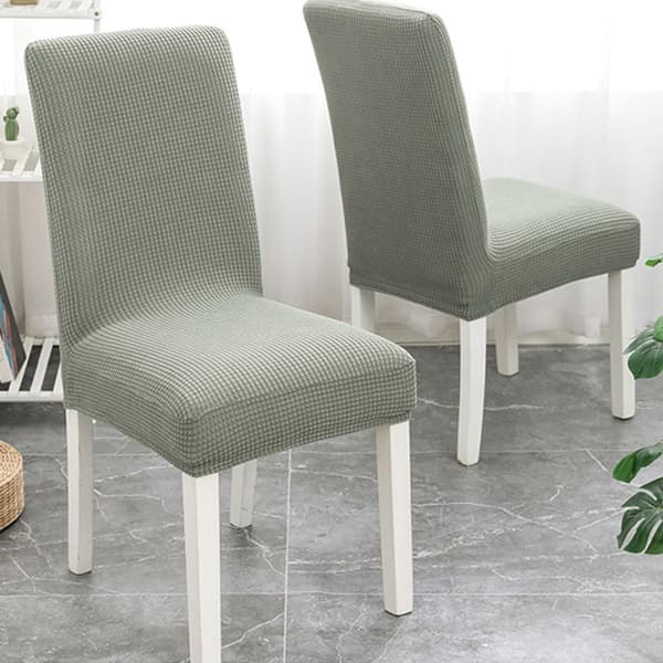 Set med 4 matstolsöverdrag Stretch stolsöverdrag Mjuk KLB