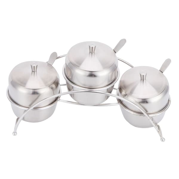 304 rustfritt stål krydderpotte, krydderbeholder, salt KLB