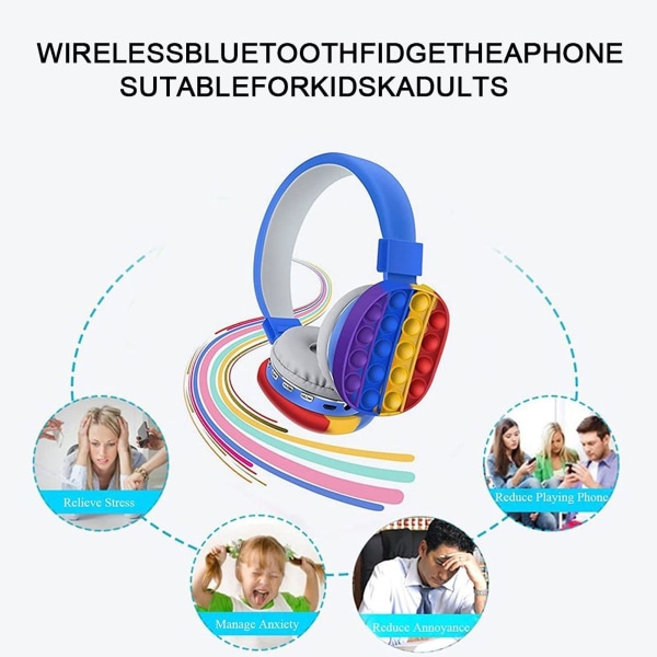 Bluetooth-headset, trådløst stereo-headset med blått
