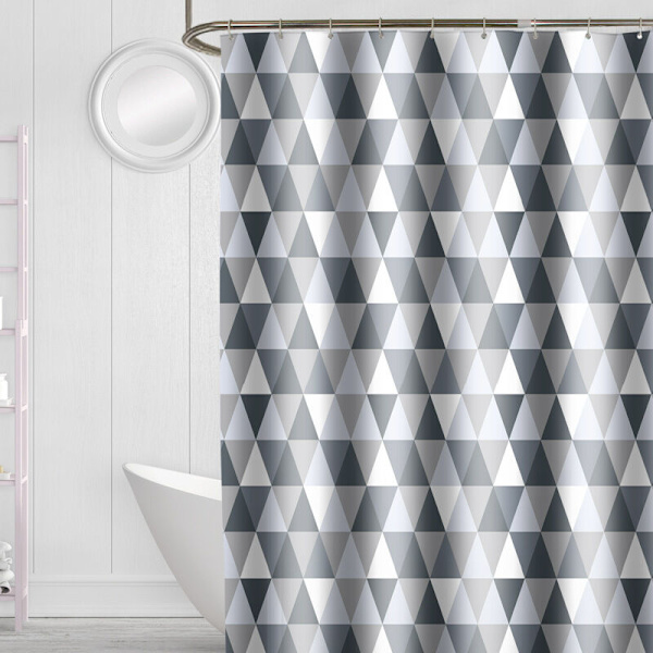 Bruseforhæng, Antimug, Antibakteriel, Vandtæt, til Badekar og Brusere, med 8 Kroge, 80 x 180 cm KLB