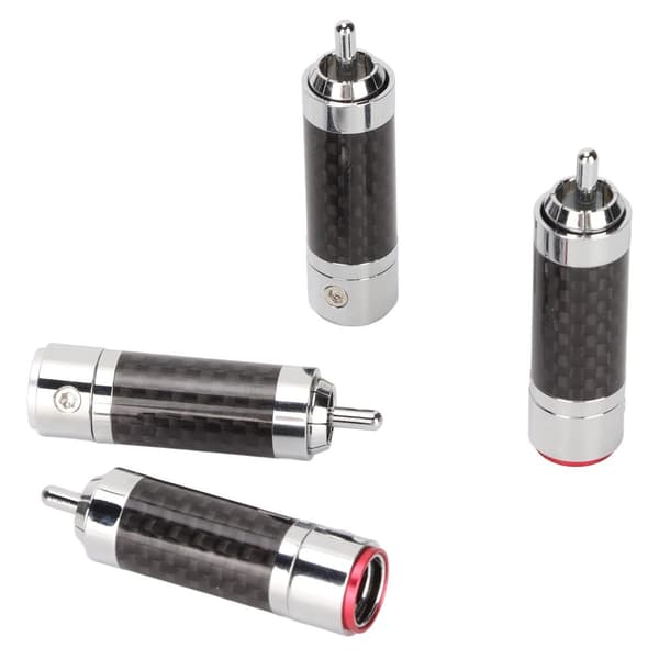 RCA Sound Plug Holdbar Forkromet Kulfiber Lotus KLB