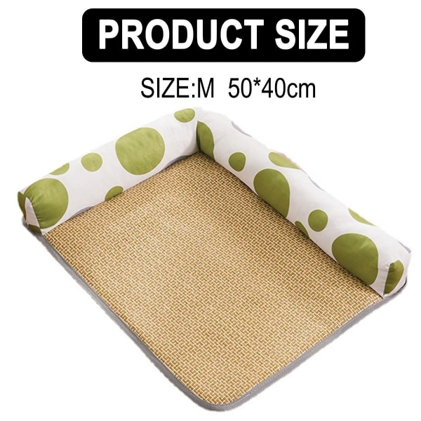 Kjølematte for kattunger og valper, Rattan kjæledyrpute for katter, liten M (19,7x15,75x1,1) KLB
