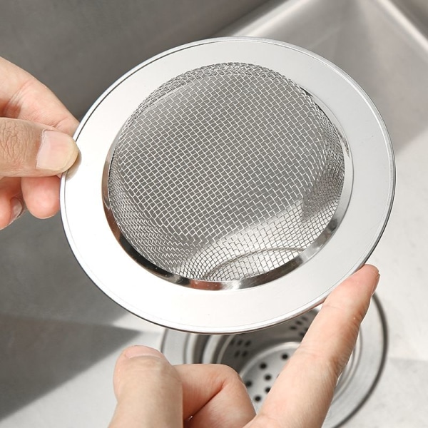 Kitchen Sink Strainer 2 Pieces Upgrade Stainless Steel,Kitchen Sink Drain Strainer,Sink Strainer(Stainless Steel)with Large Wide Side 4.5" Dia.