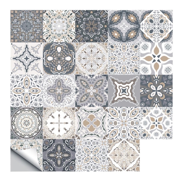 Retromønster keramiske fliser klistremerker kjøkken bad simulering murstein selvklebende KLB