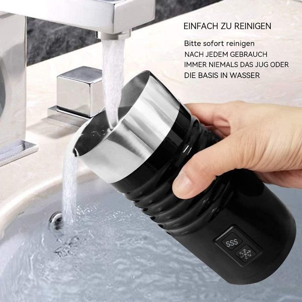 Sähköinen maidonvaahdotin 400W ruostumaton teräs 200 ml maidonvaahdotin KLB