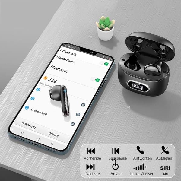 Bluetooth 5.3 -kuulokkeet nappikuulokkeet langattomat Bluetooth KLB