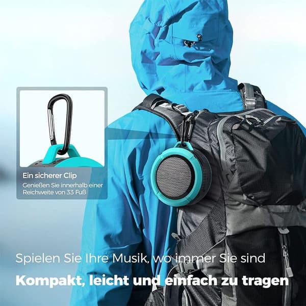 Vanntett Bluetooth-høyttaler, Bluetooth-dusjhøyttaler Høy
