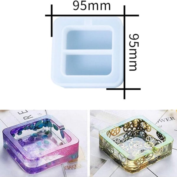 Crystal Resin Tuhkakuppi Diy Kit Epoksihartsi Coaster Tuhkakuppi silikoni