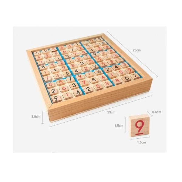 Lixada Trä Sudoku Pusselbräda - Matematiskt Hjärnspel KLB