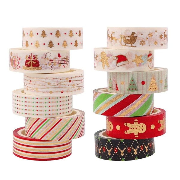 Jul Washi Tape Set 6 Rullar Jul Dekorativa KLB