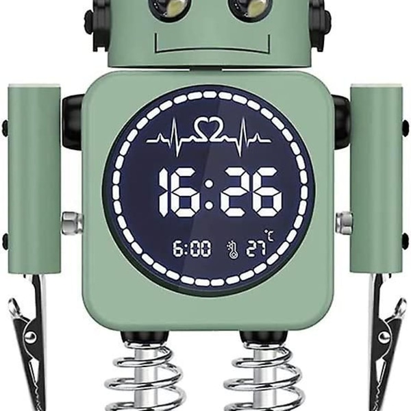 Kwid Robot Smart Digital Alarm med temperaturvisning, ideell for barn
