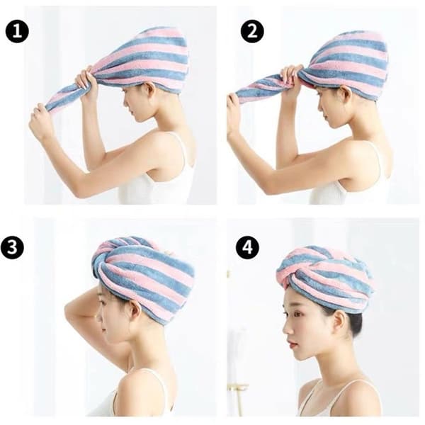 Hår Tørrehåndklæde Super Absorberende Twist Turban
