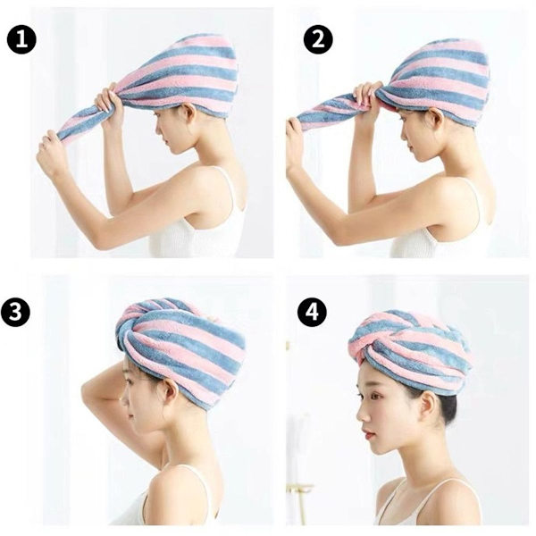 Hårhandduk Superabsorberande Twist Turban