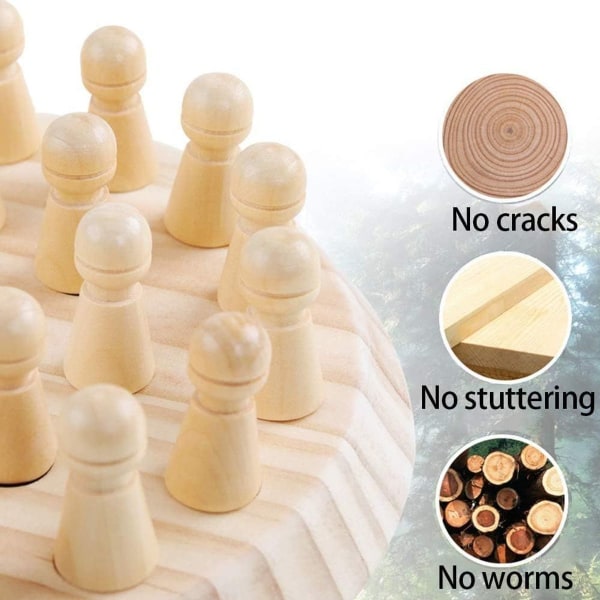 Gxhong Memory Match Stick -shakki, puiset pelit, puinen muistishakki, muisti KLB