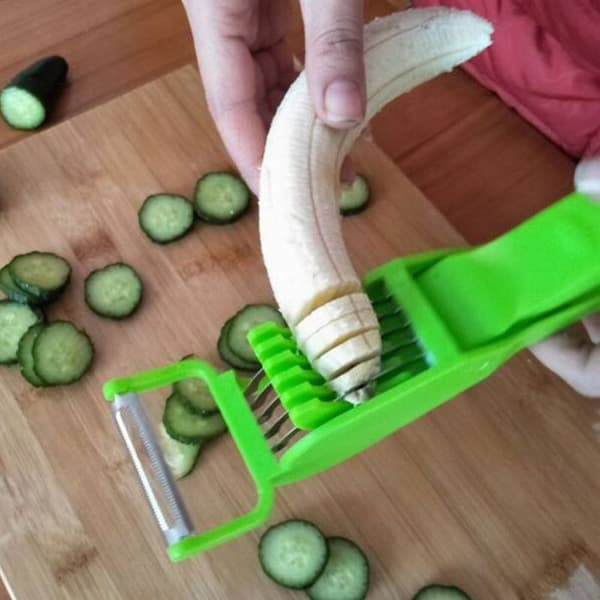Multi-Cutter med skalare för grönsaker och frukt (grön)