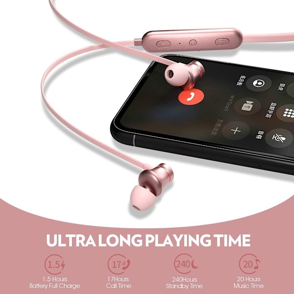 Bluetooth-kuulokkeet Langaton Kaulapanta Urheilu Ruusukulta