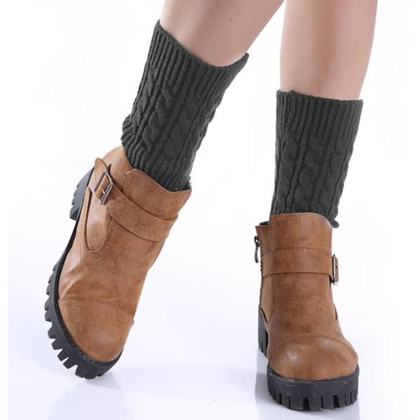 3 par dam vinter varma stickade boots manschetter strumpor kort ben combo 2 KLB