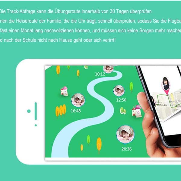 Touchscreen smartwatch til børn, GPS-positionering, anti-tabsuhr
