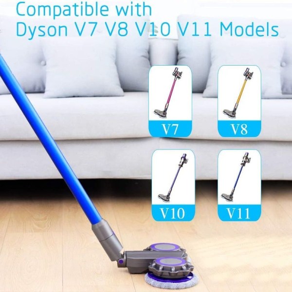 Elektrisk mopphuvudfäste för Dyson dammsugare V7 V8 V10 V11, utan