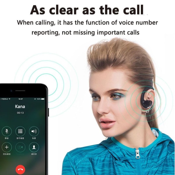 Bluetooth-hörlurar, sport-hörlurar, vattentäta, 12 svarta