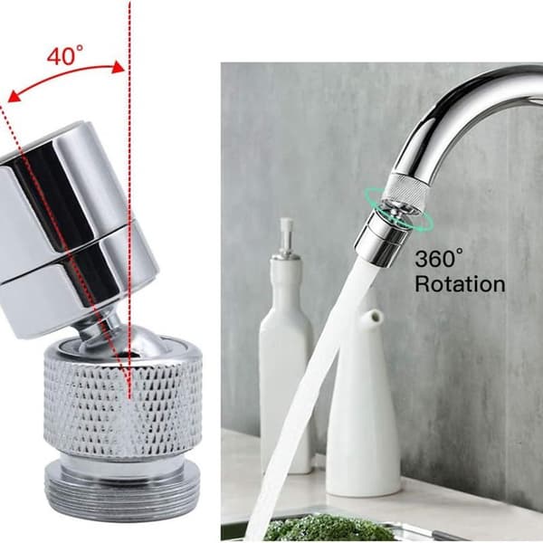 360° roterende messinghane-belufter, 2 tilstande justerbar KLB
