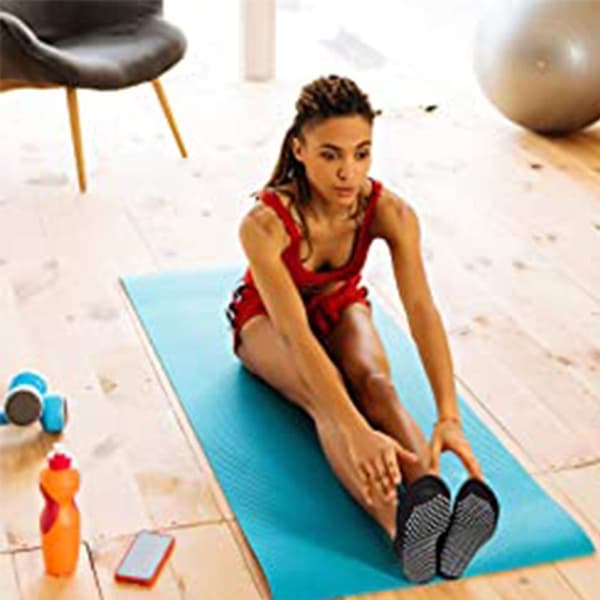 Yoga Sokker til Mænd og Kvinder - Fuldtå, Sort KLB