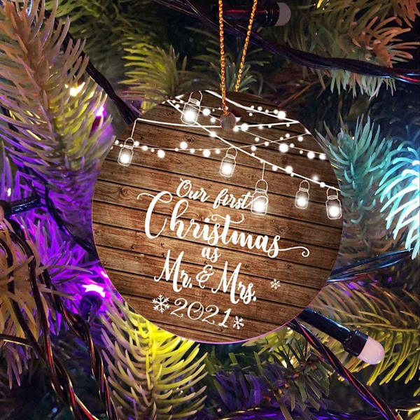 Vores første jul som gift Hr. & Fru Ornamenter 2021 KLB