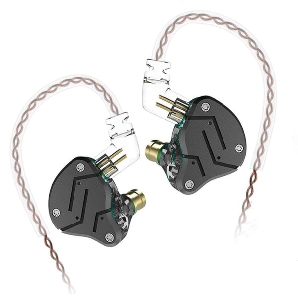Kablede ørepropper Headset Hybrid-drivere med svart