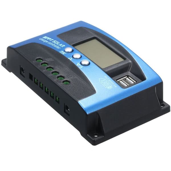 Dobbel USB LCD-skjerm solcellelader 40A MPPT Automatisk solcellelåder