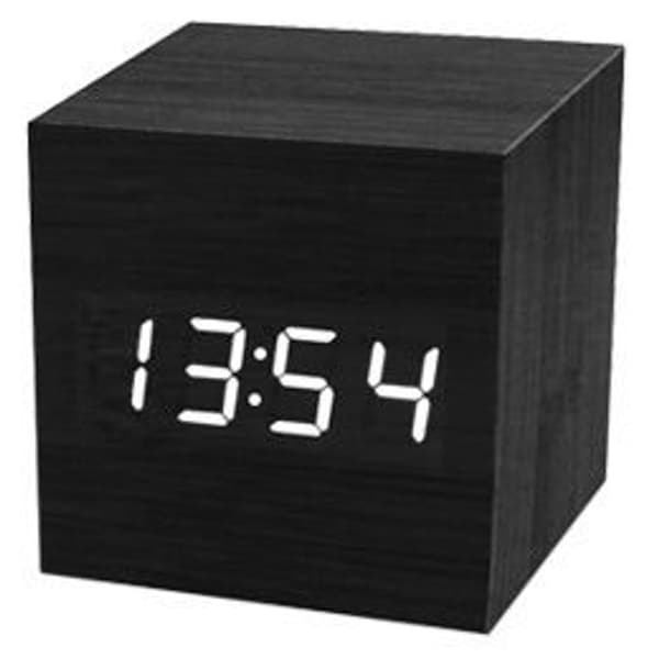 Mini moderne træ LED bordur med justerbar lysstyrke