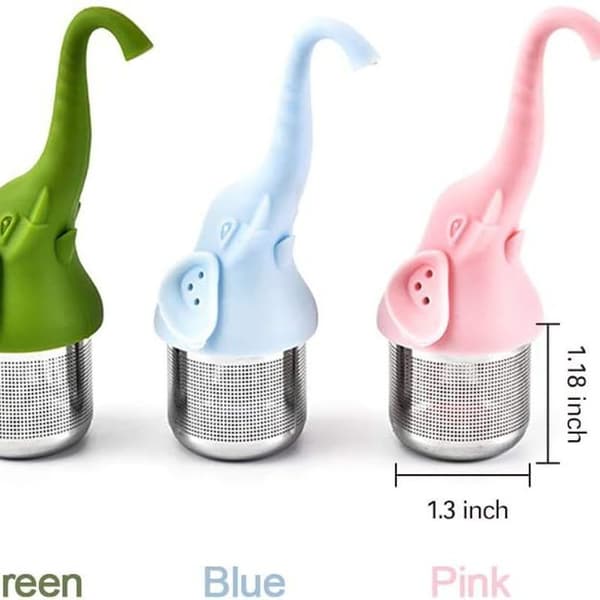 3 stk. løs te-infuser, elefantdyr silikone
