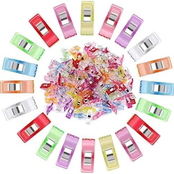 Syklips, 108 stykker med plastboks, Premium Quilting Clips for KLB