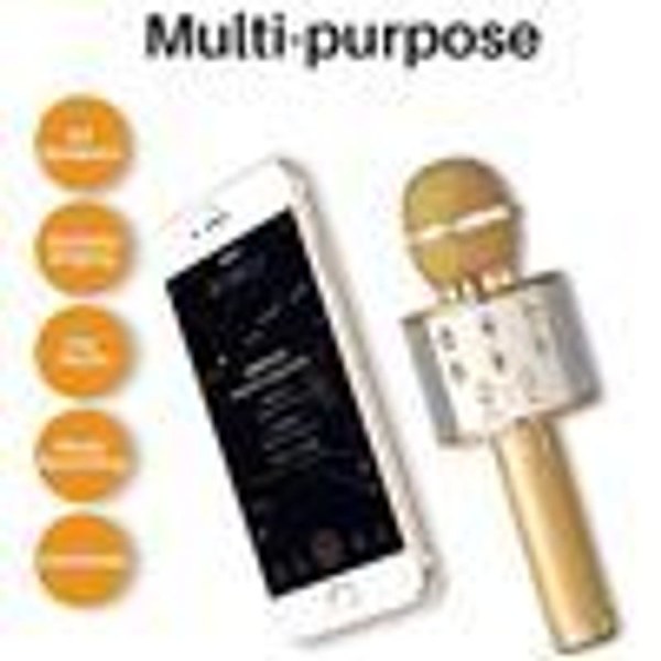 Bluetooth Karaoke Mikrofon - Bærbar håndholdt mikrofon til børn og voksne