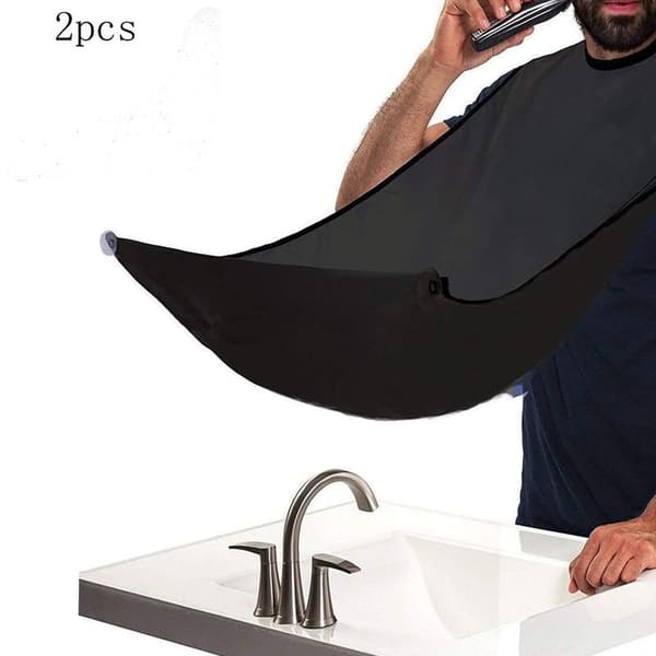 Skäggförkläde, skäggduk, rakapparat, skäggtrimmer, haklapp, skäggvård