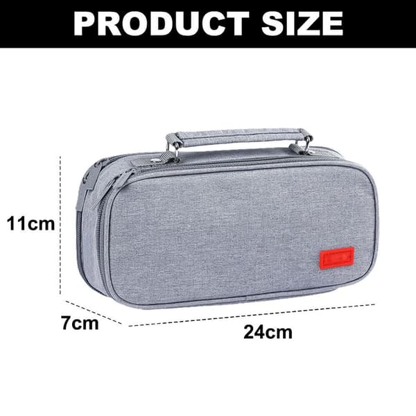 Pencil case, stor etui med sekundær skole grå KLB