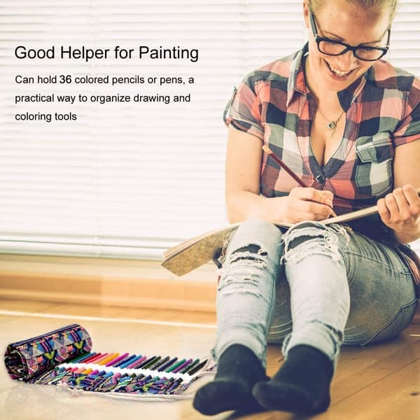 36 Lokeron Kääritty Canvas-Kynäkotelo Suuri