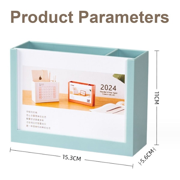 Skrivebords Kalender 2024 Skrivebordsarrangør Penneholder 2024 Skriver Style3 KLB