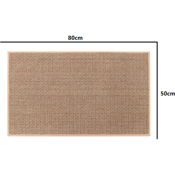 Køkkenmåtte foran vasken Vaskbar skridsikker gummi og vaskbar, Jutefarve (1 stk. til 50x80cm) KLB