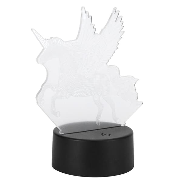 Farverig 3D lyslampe, LED touch-styring, dyrefigur, kunst KLB