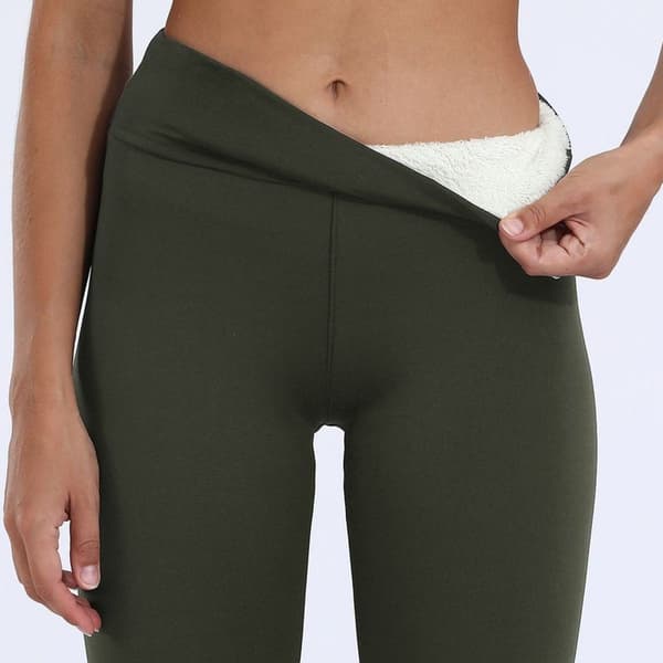 Tjockare Sherpa-leggings för kvinnor, varma höst- och vinterbyxor