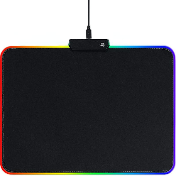 RGB-spelmusmatta 340 x 245 x 3 mm, LED-musmatta med