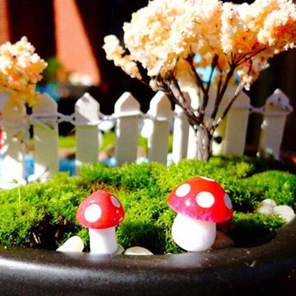 Hage sopp blomsterpotte sopp dekorasjon 50 stykker mini