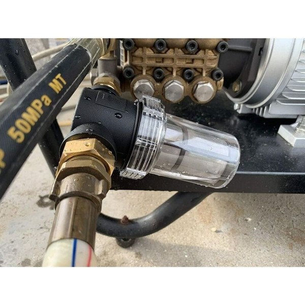 Hageslangefilter for høytrykksvasker vanninntak, sediment inline filter