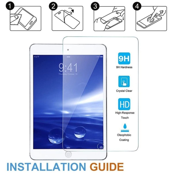 Pakke med 2 hærdet glas skærmbeskyttere til iPad Pro 10,5 tommer, kompatibel med