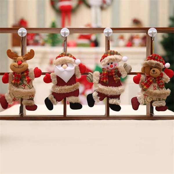 Julgranshängande docka, jultomte, snögubbe, älg KLB